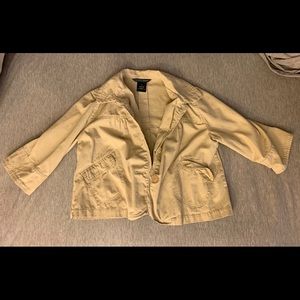 Khaki Crop Jacket